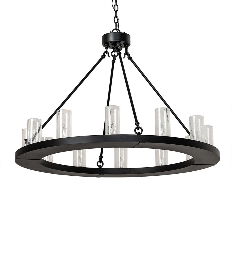 Meyda Tiffany 244280 12 Light Chandelier, Textured Black