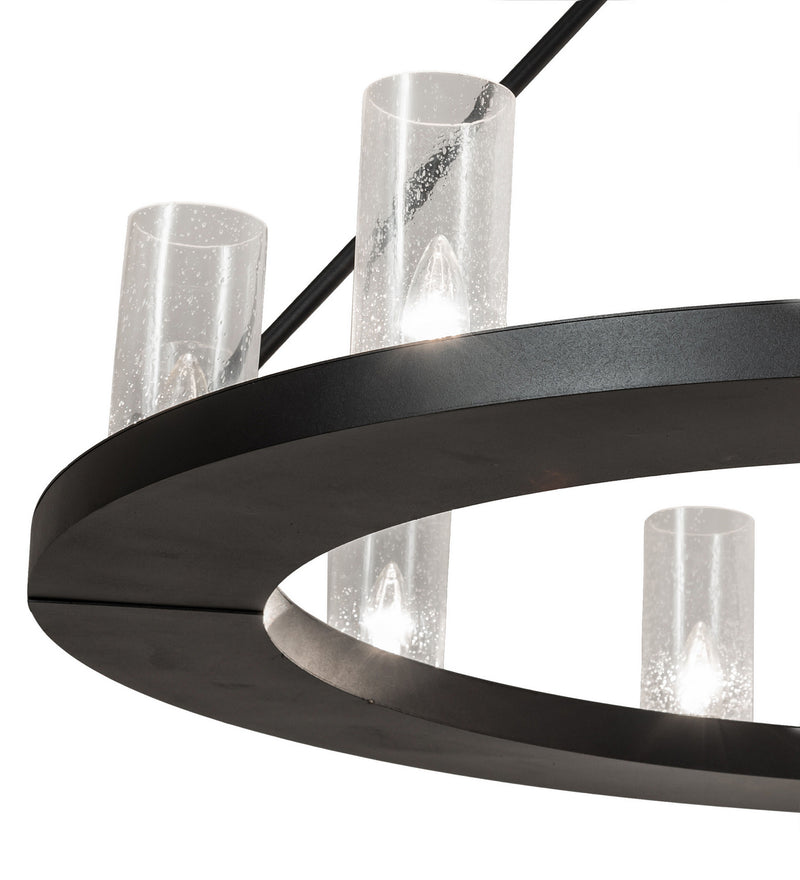 Meyda Tiffany 244280 12 Light Chandelier, Textured Black