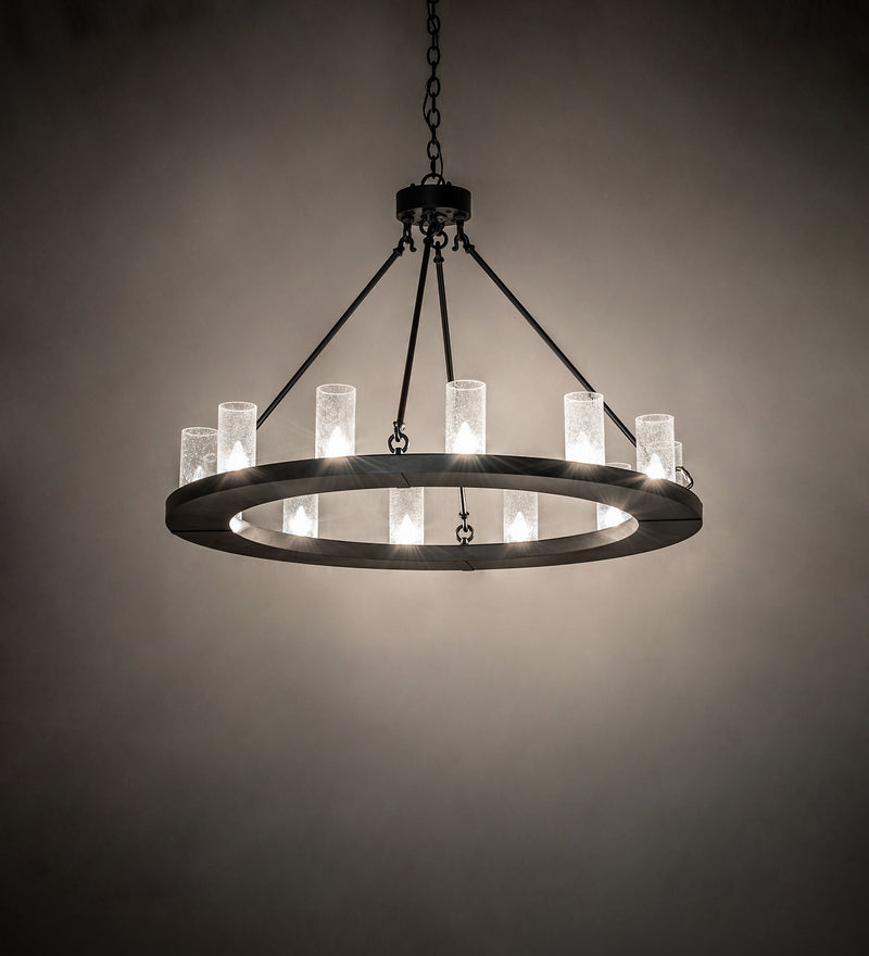 Meyda Tiffany 244280 12 Light Chandelier, Textured Black