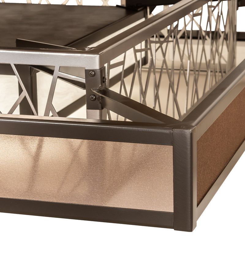 Meyda Tiffany 244290 LED Semi-Flushmount, Nickel And Timeless Bronze