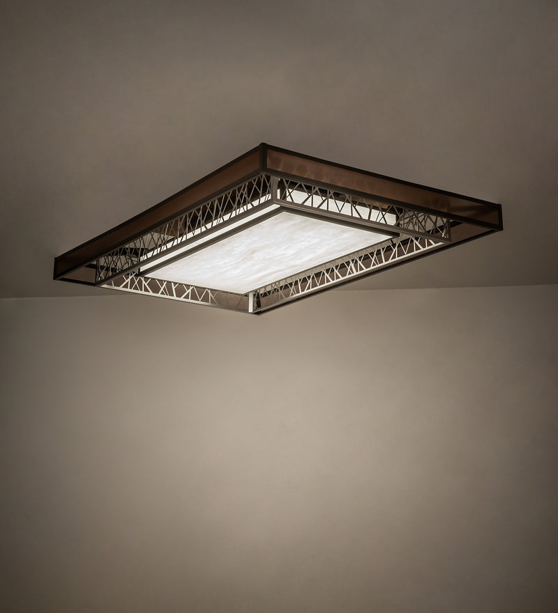 Meyda Tiffany 244290 LED Semi-Flushmount, Nickel And Timeless Bronze