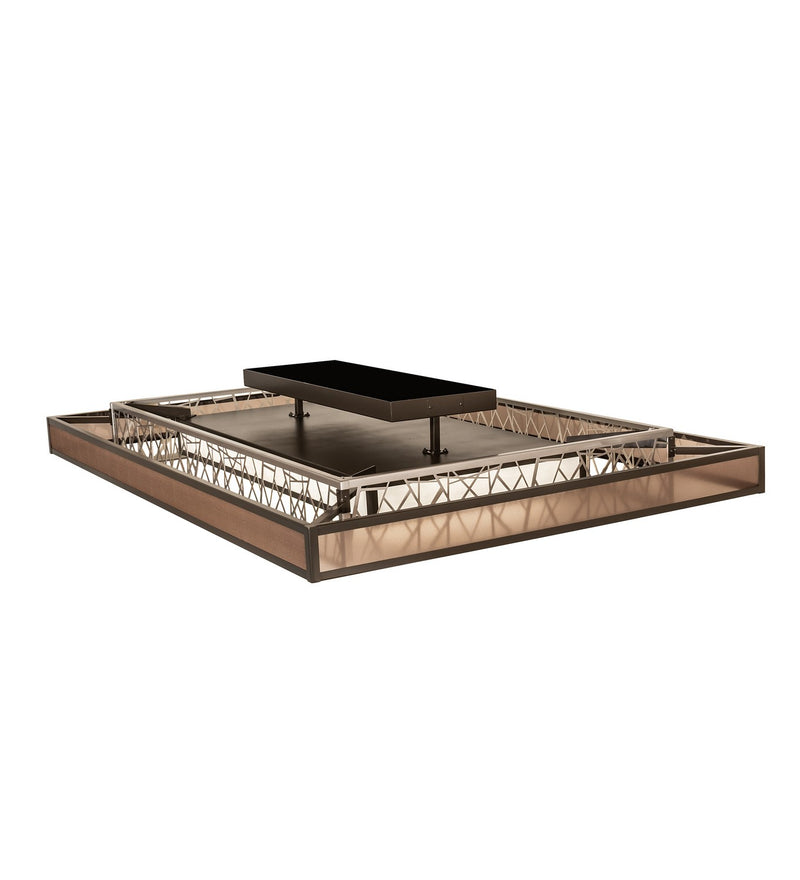 Meyda Tiffany 244290 LED Semi-Flushmount, Nickel And Timeless Bronze