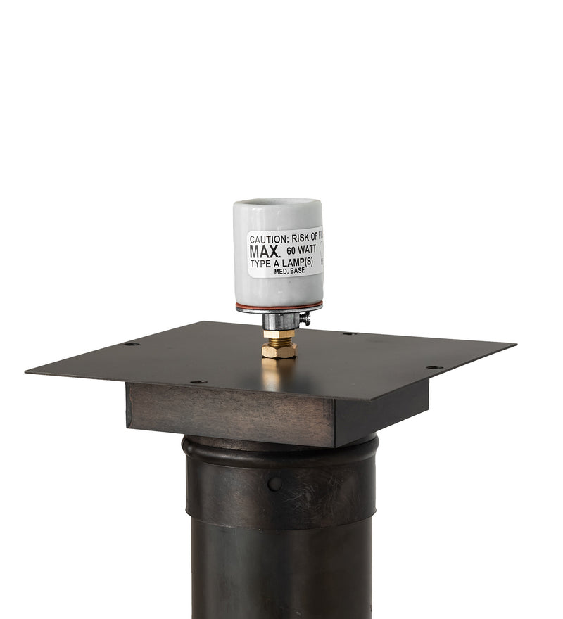 Meyda Tiffany 244369 One Light Post Mount, Craftsman Brown