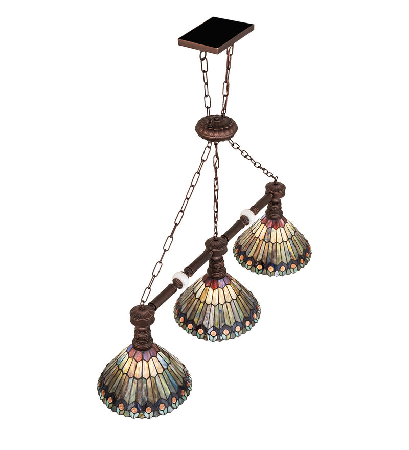 Meyda Tiffany 244382 Three Light Island Pendant, Mahogany Bronze