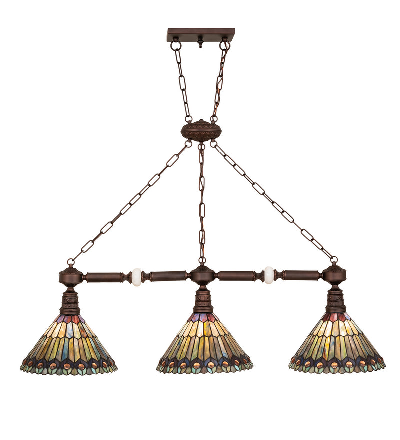 Meyda Tiffany 244382 Three Light Island Pendant, Mahogany Bronze