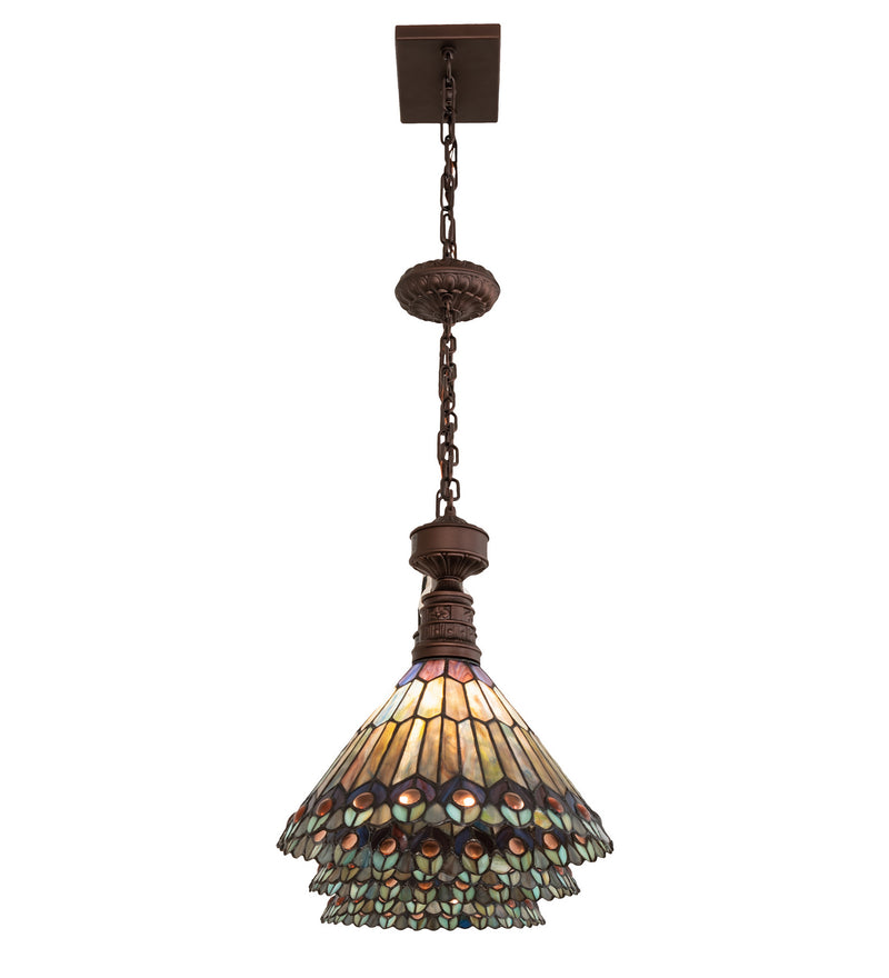 Meyda Tiffany 244382 Three Light Island Pendant, Mahogany Bronze