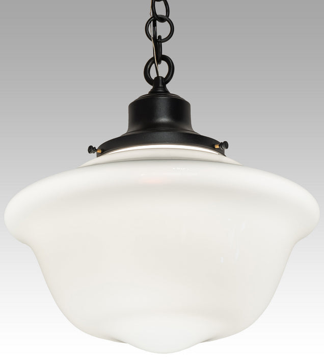 Meyda Tiffany 244424 One Light Pendant, Black Metal