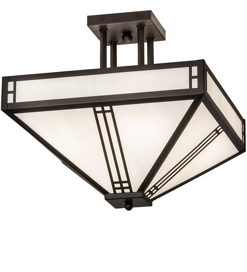 Meyda Tiffany 244463 Four Light Semi-Flushmount, Oil Rubbed Bronze