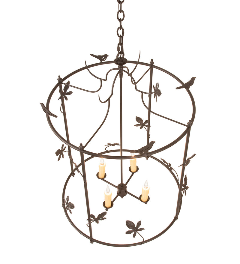 Meyda Tiffany 244470 Four Light Pendant, Blackwash