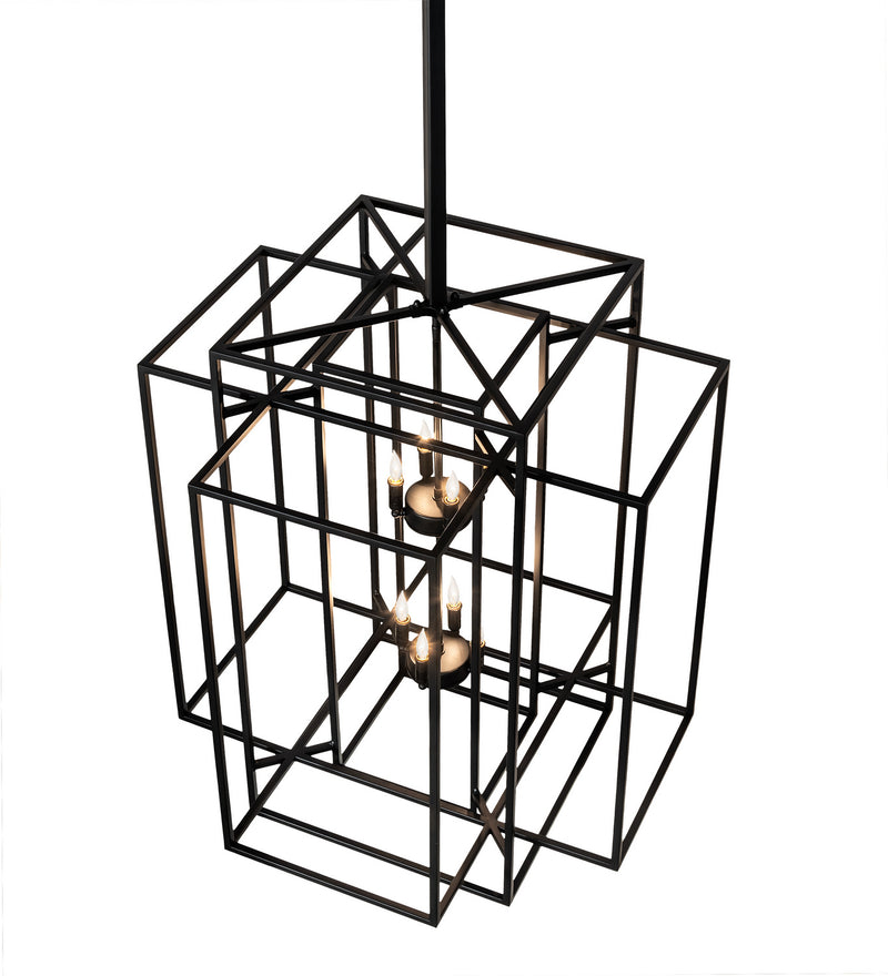 Meyda Tiffany 244539 Eight Light Pendant, Solar Black