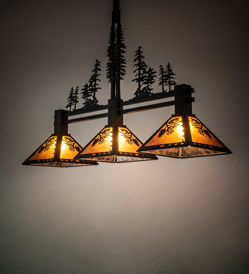 Meyda Tiffany 244585 Three Light Island Pendant, Oil Rubbed Bronze