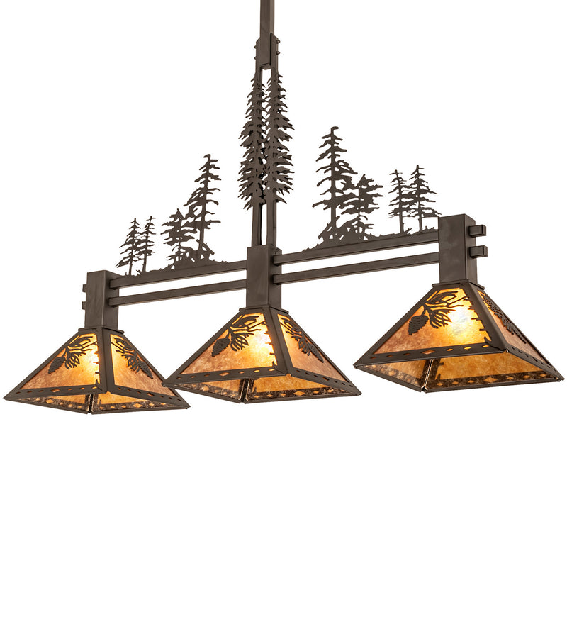 Meyda Tiffany 244585 Three Light Island Pendant, Oil Rubbed Bronze