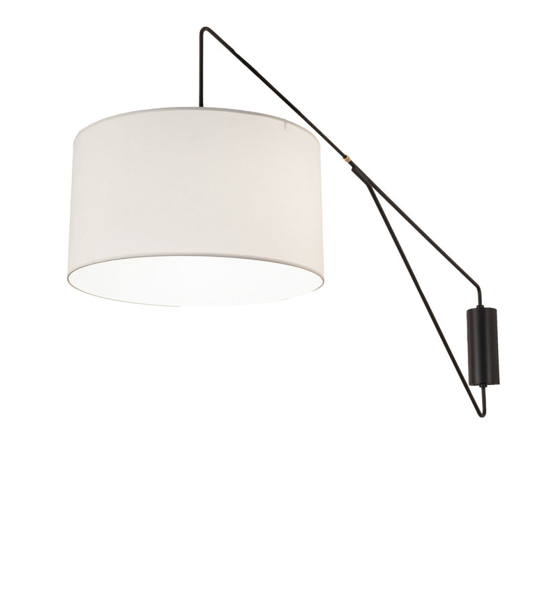 Meyda Tiffany 244647 LED Swing Arm Wall Sconce, Solar Black/Brass