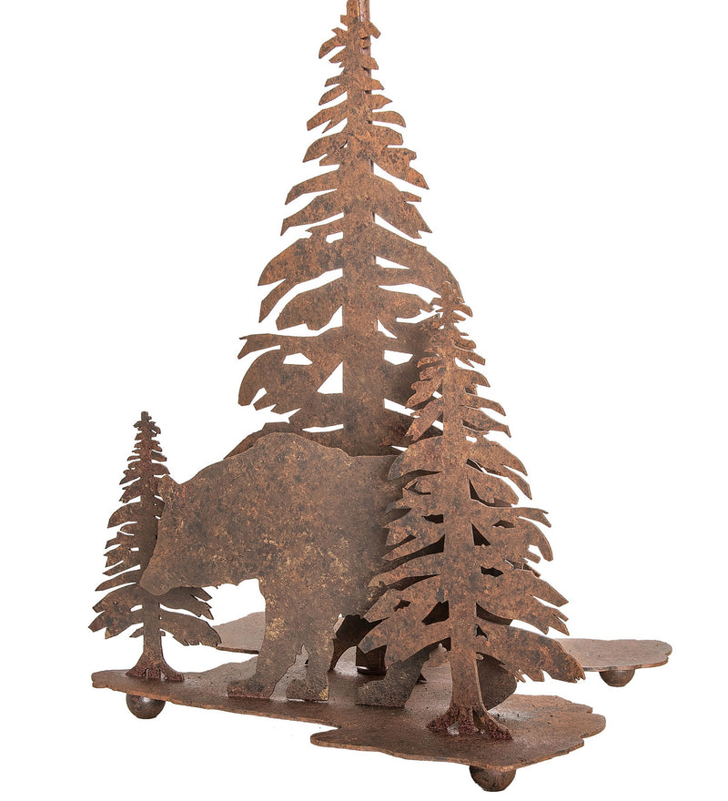 Meyda Tiffany 244666 Two Light Table Base, Hand Painted Rust