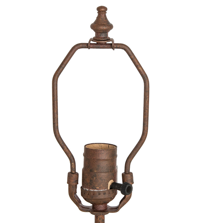 Meyda Tiffany 244666 Two Light Table Base, Hand Painted Rust