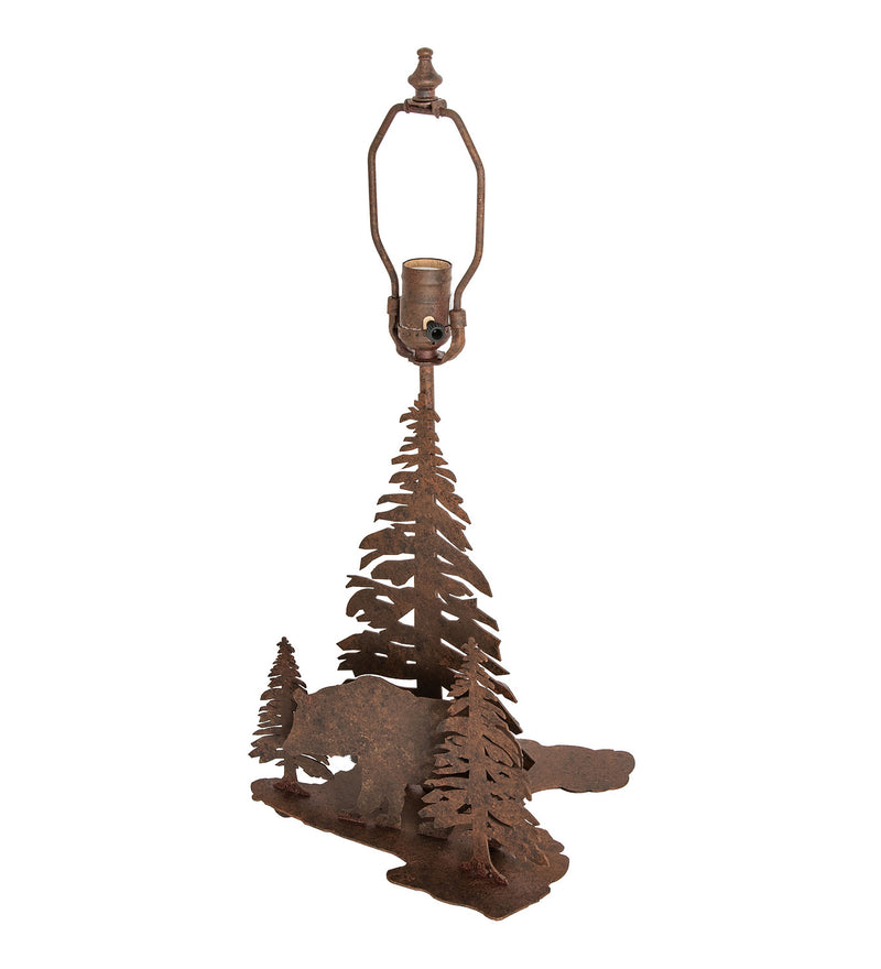 Meyda Tiffany 244666 Two Light Table Base, Hand Painted Rust