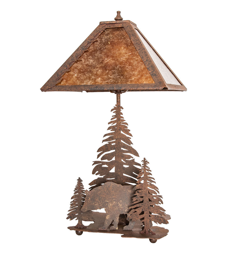 Meyda Tiffany 244667 Two Light Table Lamp, Rust