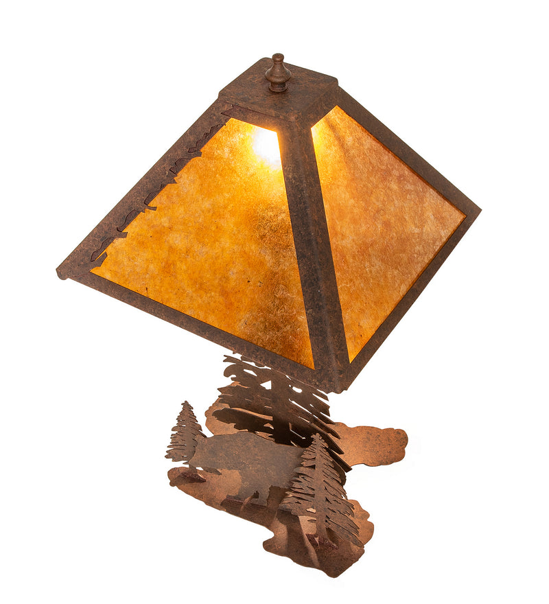 Meyda Tiffany 244667 Two Light Table Lamp, Rust