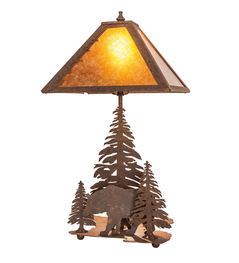 Meyda Tiffany 244667 Two Light Table Lamp, Rust