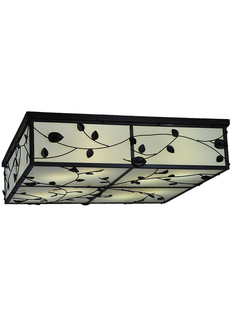 Meyda Tiffany 244668 Eight Light Flushmount, Textured Black
