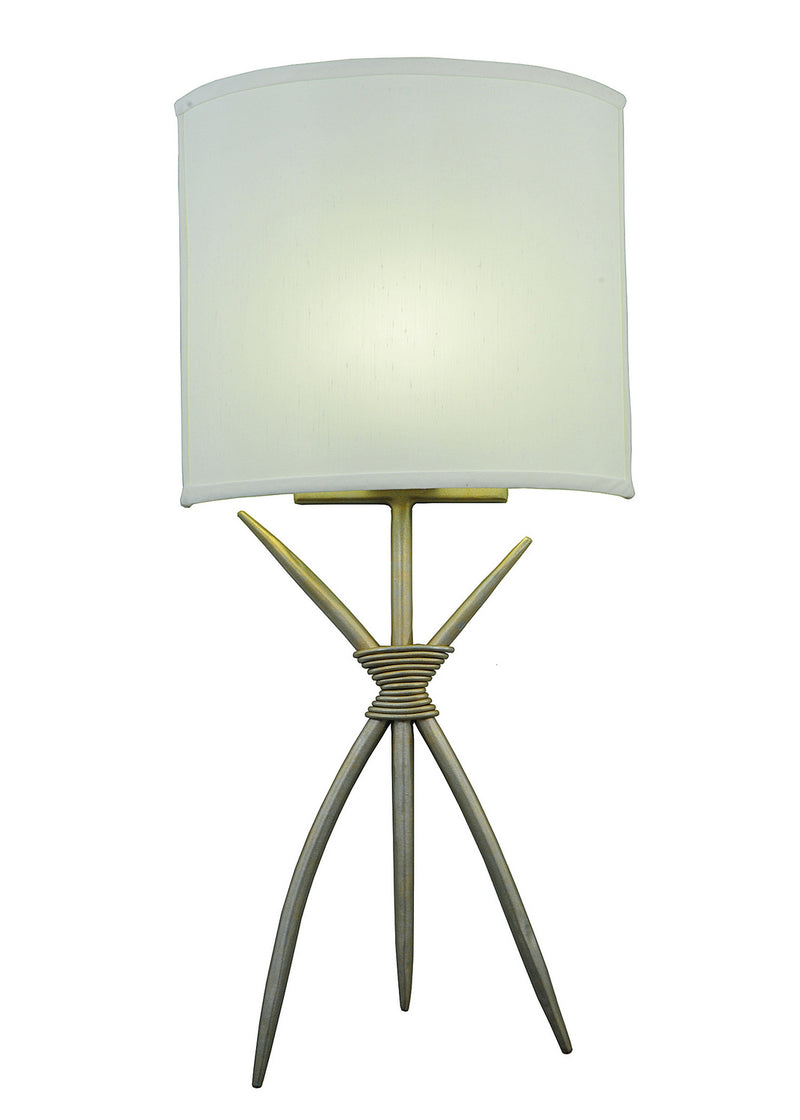 Meyda Tiffany 244798 One Light Wall Sconce, Champagne Silver Metallic