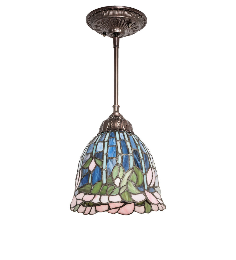 Meyda Tiffany 244865 One Light Mini Pendant, Mahogany Bronze
