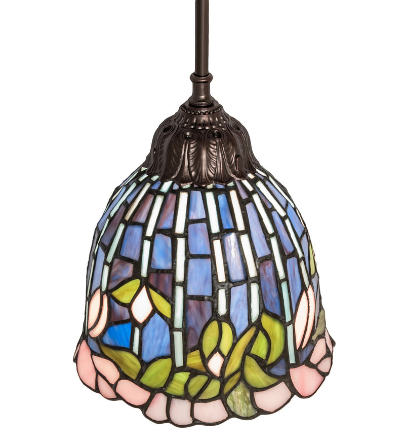 Meyda Tiffany 244865 One Light Mini Pendant, Mahogany Bronze