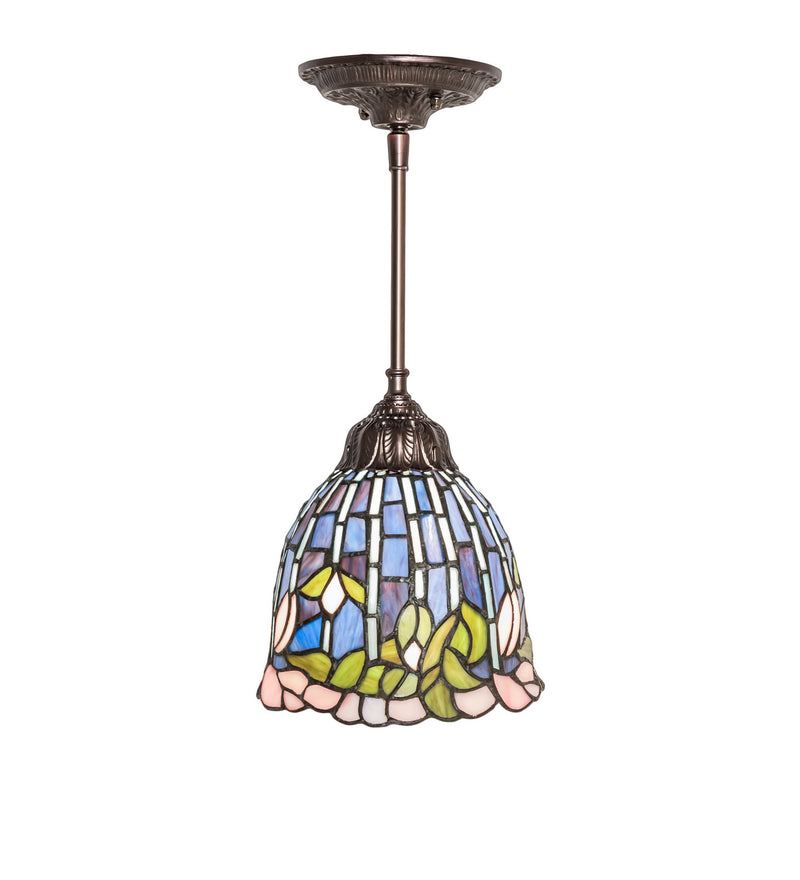 Meyda Tiffany 244865 One Light Mini Pendant, Mahogany Bronze