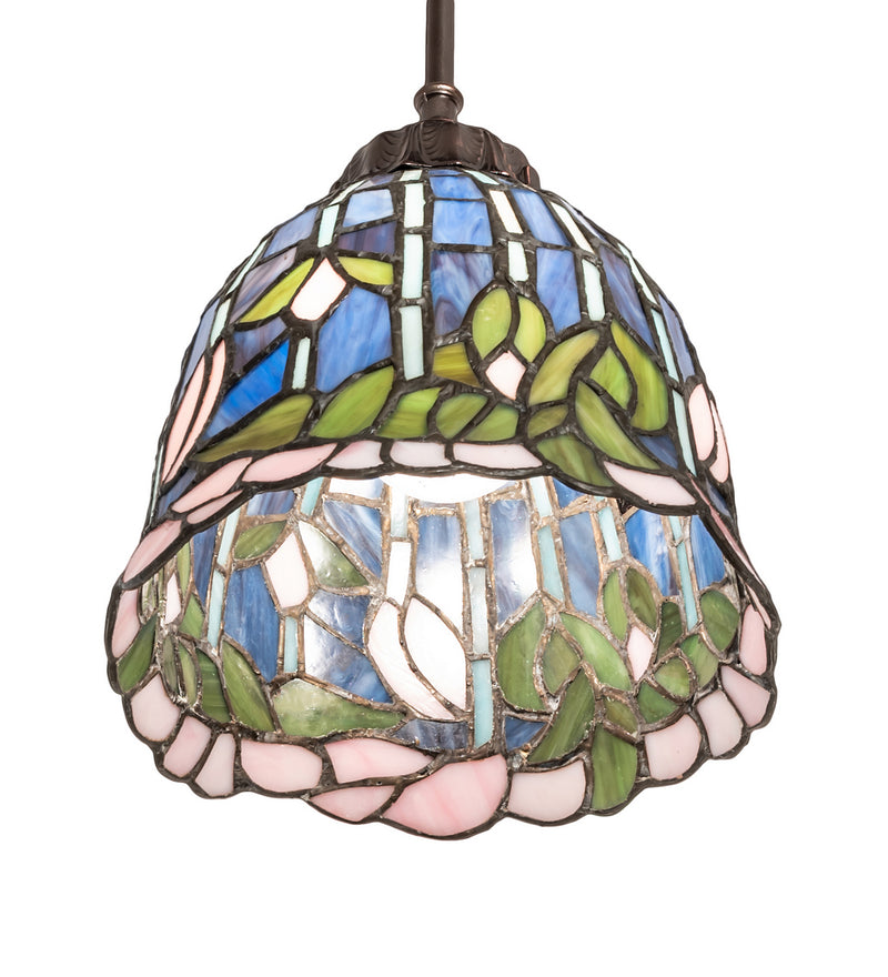 Meyda Tiffany 244865 One Light Mini Pendant, Mahogany Bronze