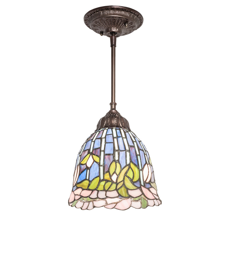 Meyda Tiffany 244865 One Light Mini Pendant, Mahogany Bronze