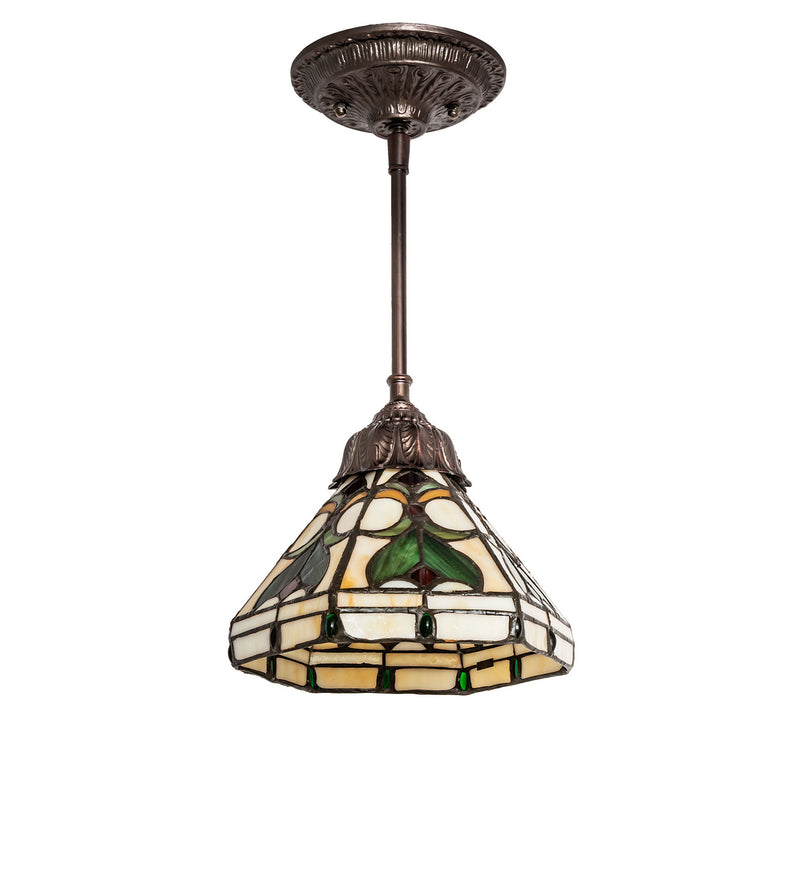Meyda Tiffany 244867 One Light Mini Pendant, Mahogany Bronze
