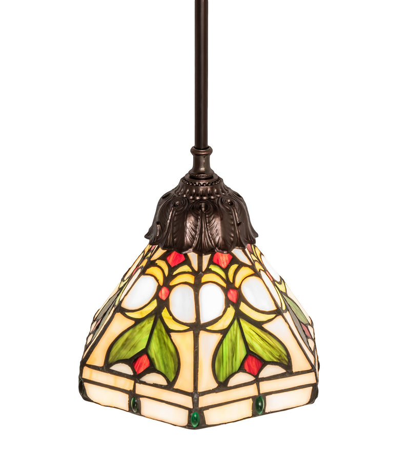 Meyda Tiffany 244867 One Light Mini Pendant, Mahogany Bronze