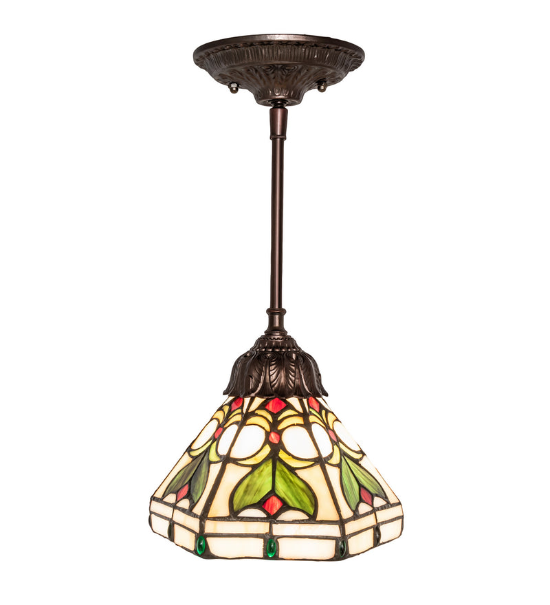 Meyda Tiffany 244867 One Light Mini Pendant, Mahogany Bronze