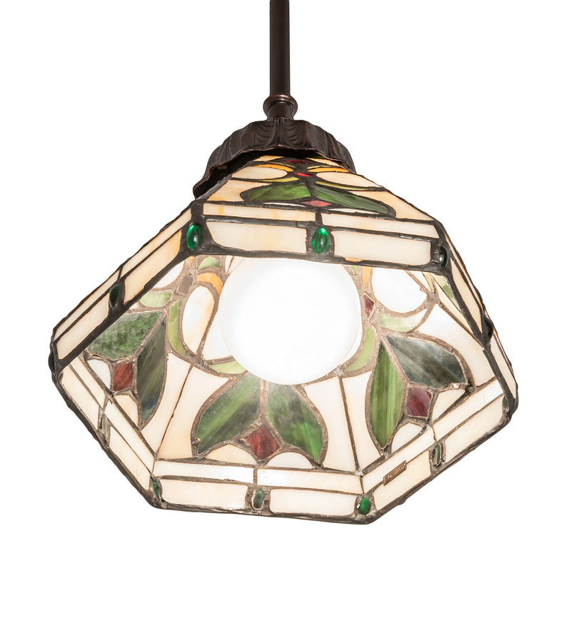Meyda Tiffany 244867 One Light Mini Pendant, Mahogany Bronze