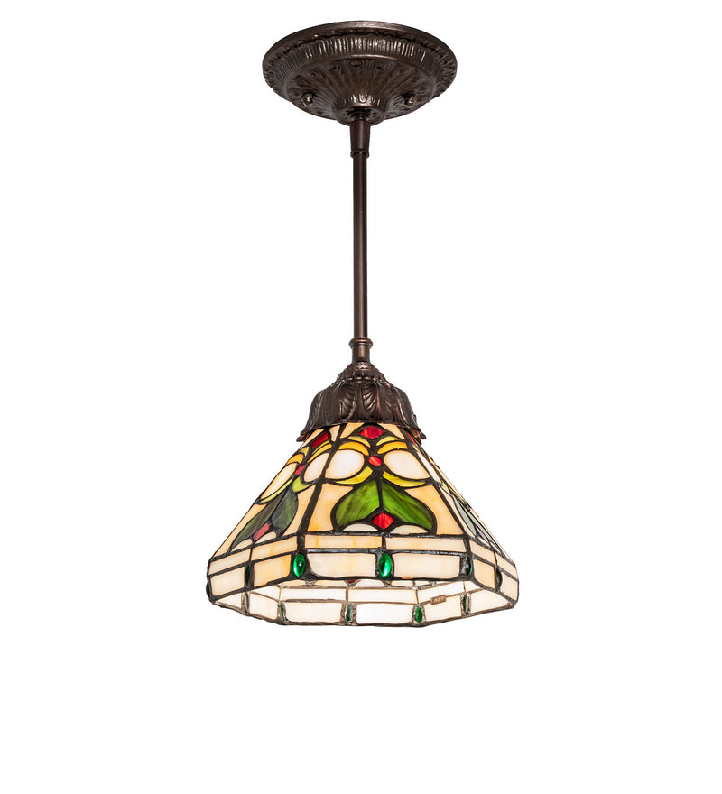 Meyda Tiffany 244867 One Light Mini Pendant, Mahogany Bronze