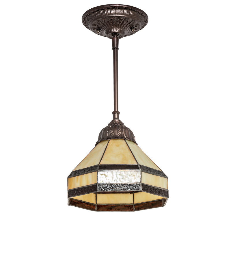 Meyda Tiffany 244869 One Light Pendant, Mahogany Bronze