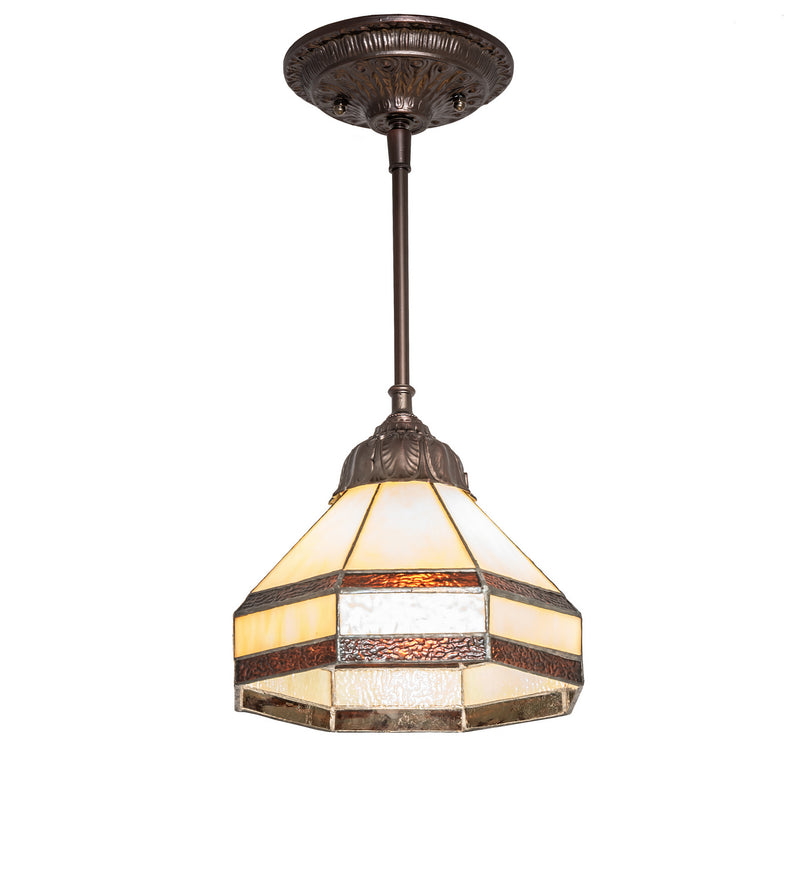 Meyda Tiffany 244869 One Light Pendant, Mahogany Bronze