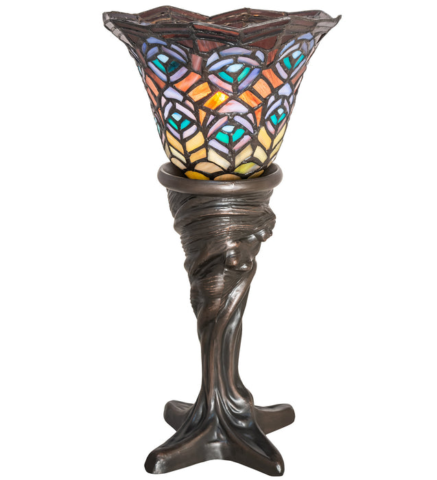 Meyda Tiffany 244875 One Light Mini Lamp, Mahogany Bronze