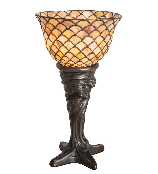 Meyda Tiffany 244877 One Light Mini Lamp, Mahogany Bronze