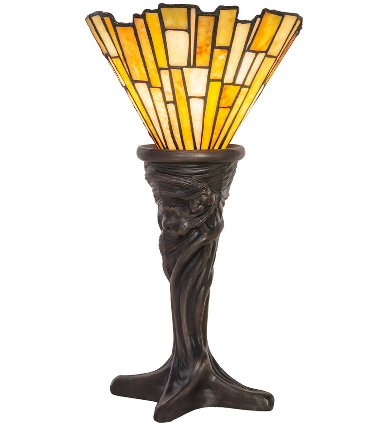 Meyda Tiffany 244880 One Light Mini Lamp, Mahogany Bronze