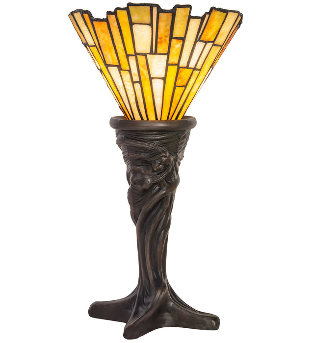Meyda Tiffany 244880 One Light Mini Lamp, Mahogany Bronze