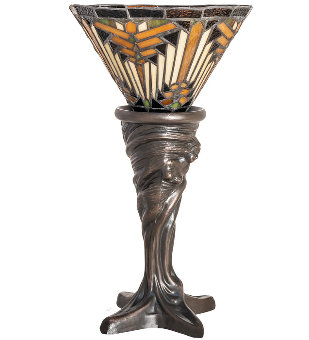 Meyda Tiffany 244882 One Light Mini Lamp, Mahogany Bronze