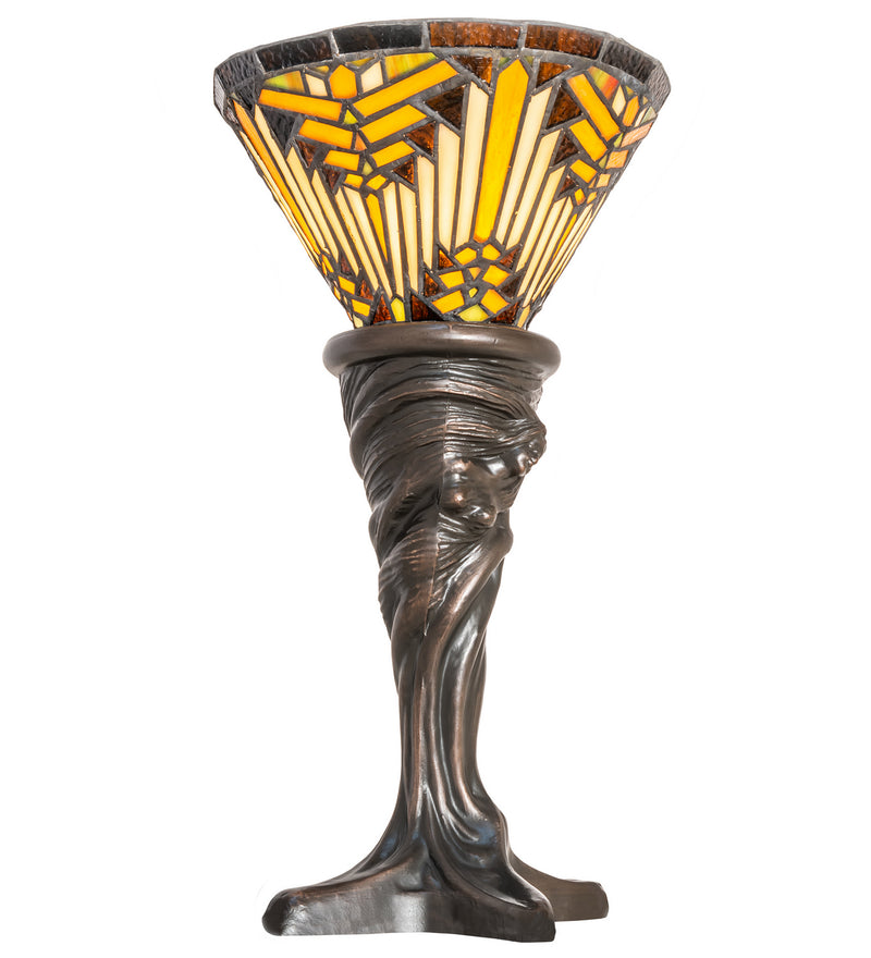 Meyda Tiffany 244882 One Light Mini Lamp, Mahogany Bronze