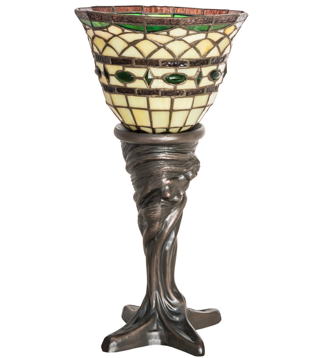 Meyda Tiffany 244883 One Light Mini Lamp, Mahogany Bronze