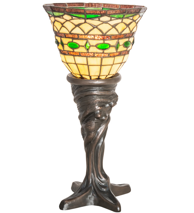 Meyda Tiffany 244883 One Light Mini Lamp, Mahogany Bronze