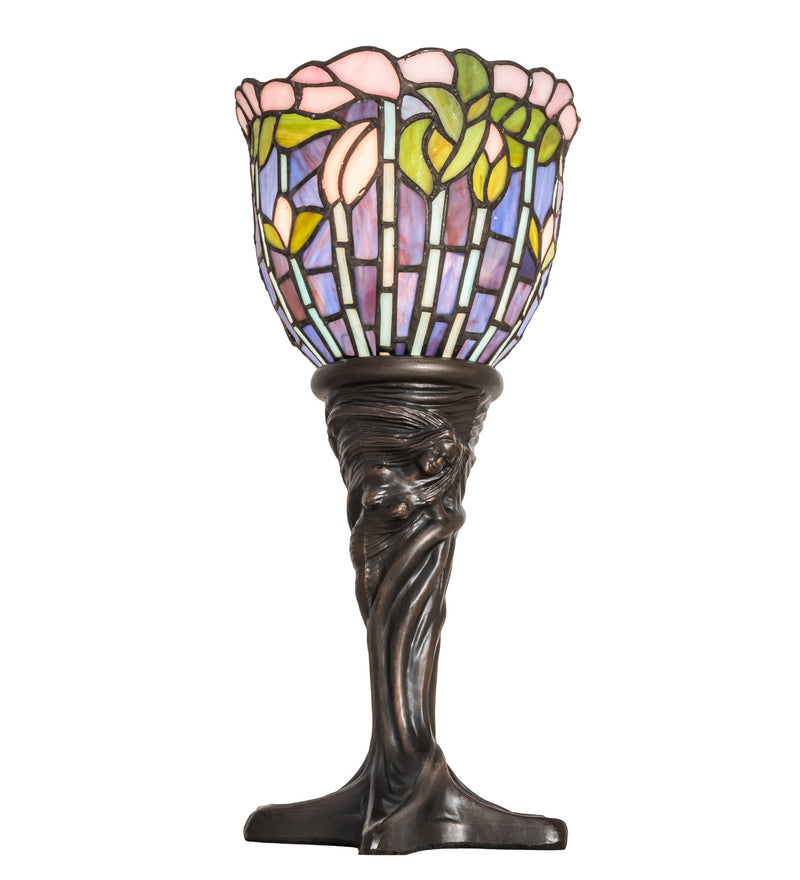 Meyda Tiffany 244885 One Light Mini Lamp, Mahogany Bronze