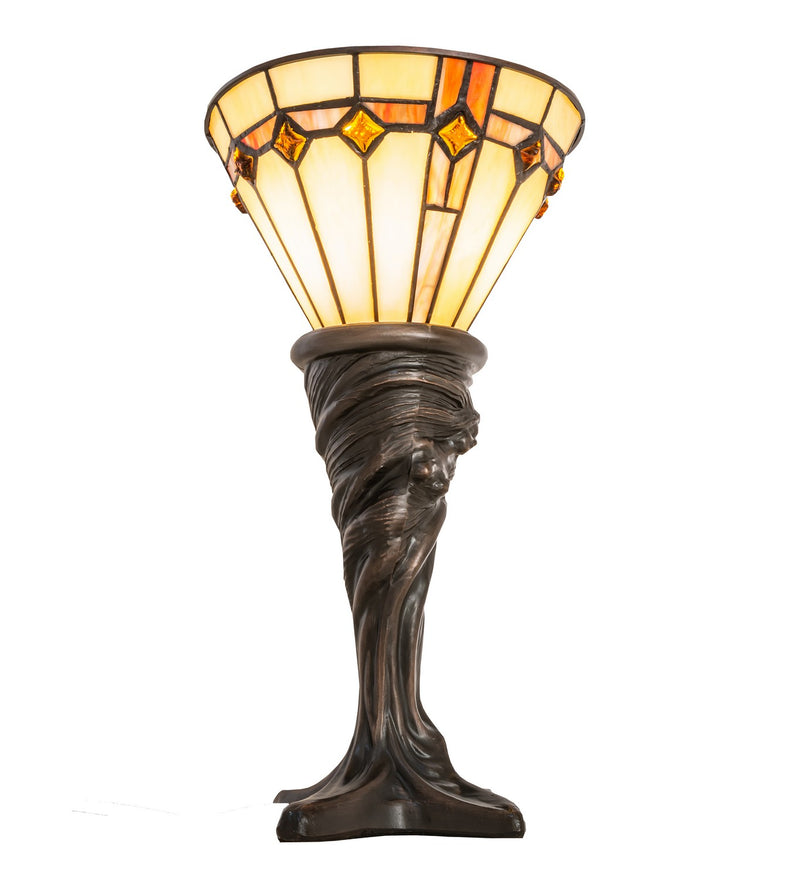 Meyda Tiffany 244891 One Light Mini Lamp, Mahogany Bronze