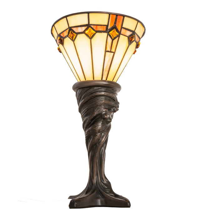 Meyda Tiffany 244891 One Light Mini Lamp, Mahogany Bronze