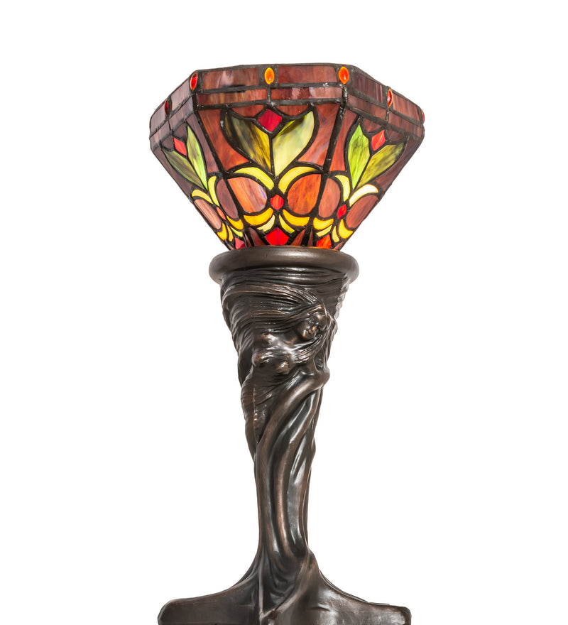Meyda Tiffany 244893 One Light Mini Lamp, Mahogany Bronze