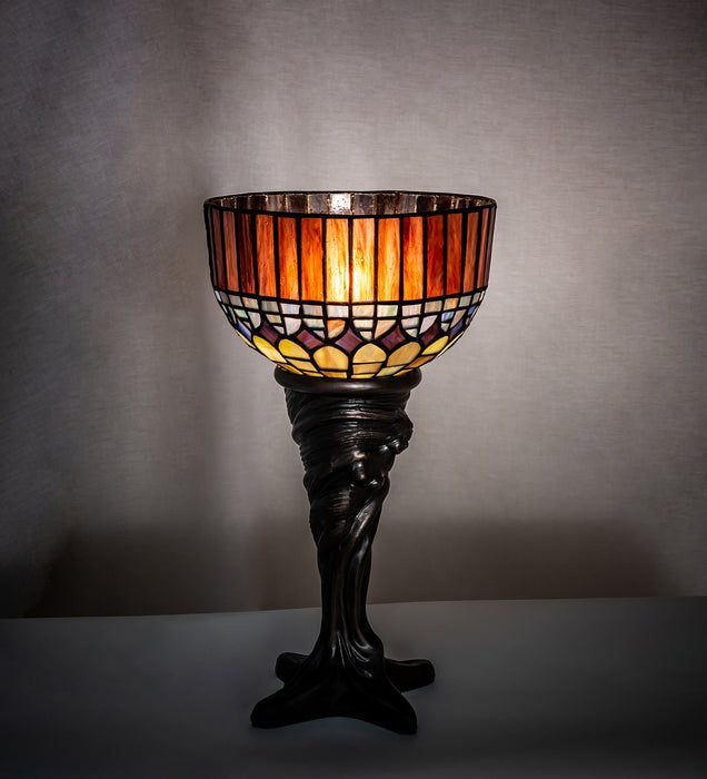 Meyda Tiffany 244895 One Light Mini Lamp, Mahogany Bronze